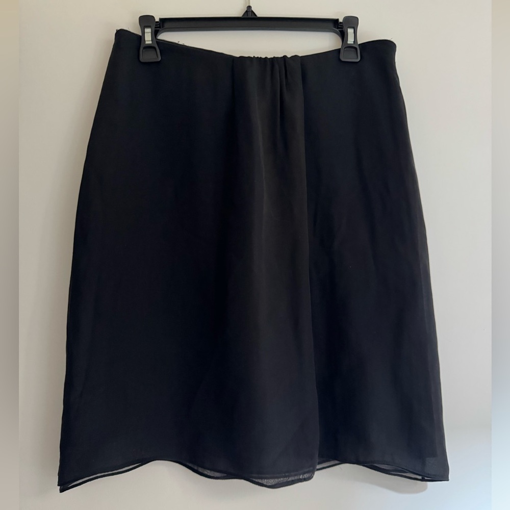 Giorgio Armani Silk Skirt, black, size 46 (US 10)